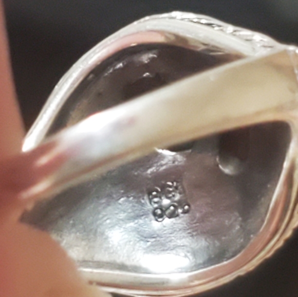 925 The Bradford Exchange "Spirit of the Eagle" turquoise ring size 7 - Picture 5 of 5